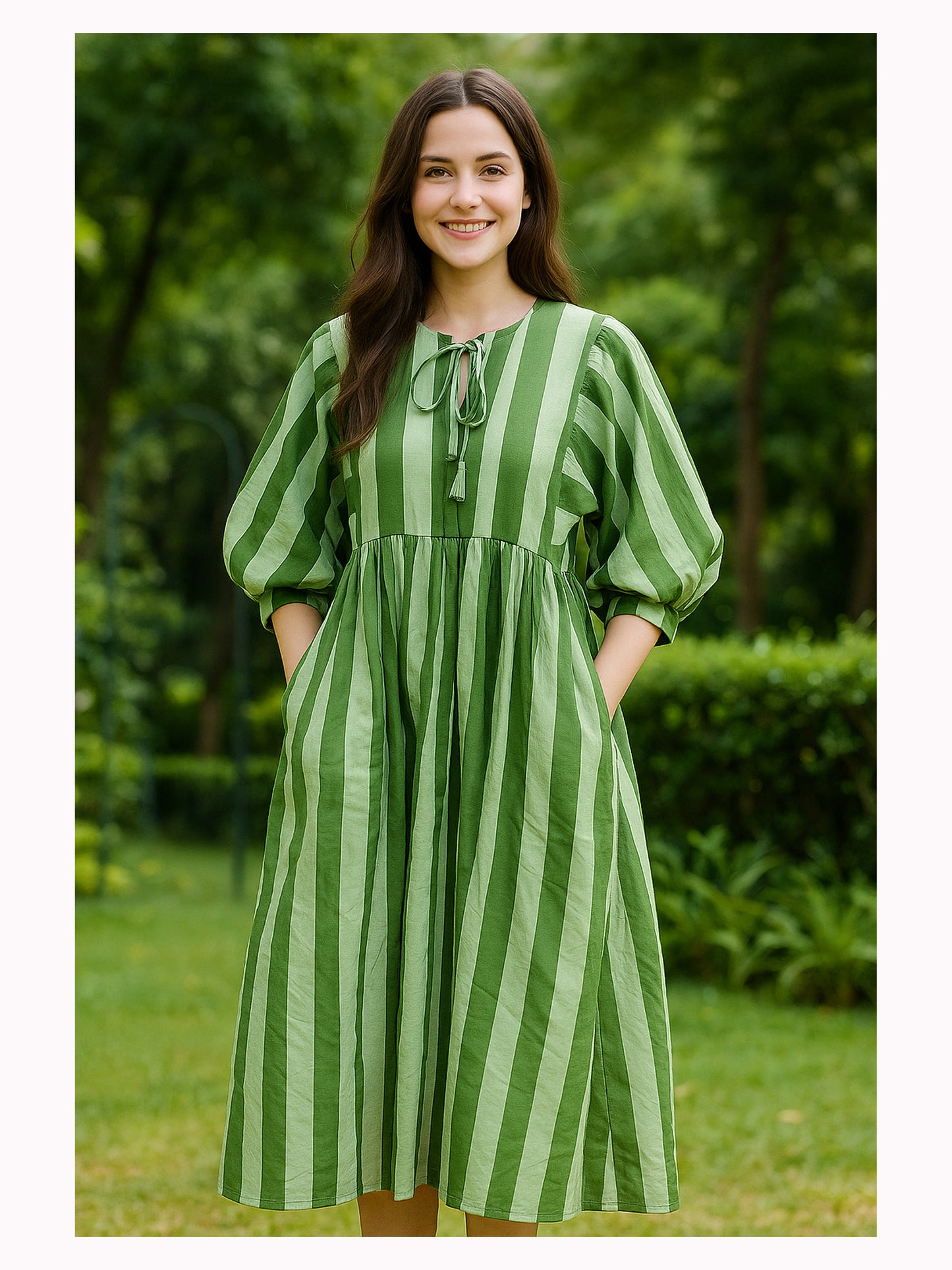 Striped Print Midi Dress, Mini Dress