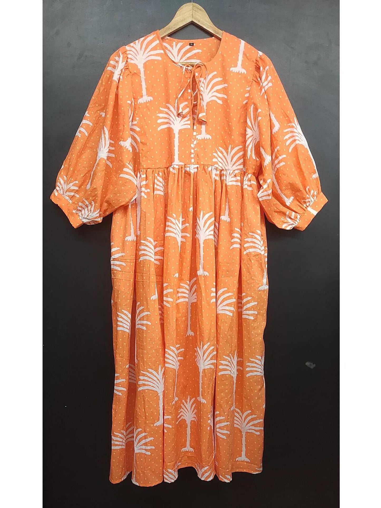 Indian Cotton Hand block Print Dress for Women