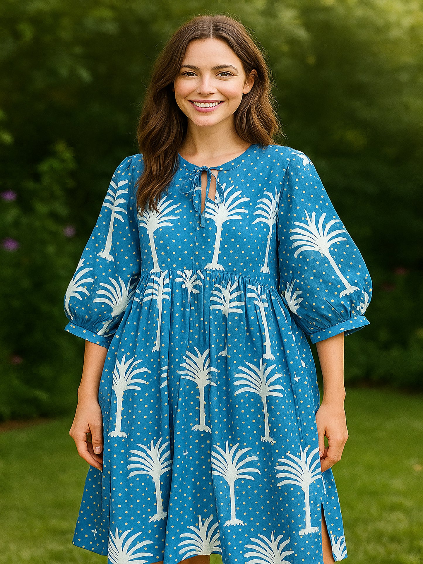Indian Cotton Hand block Print Dress for Women