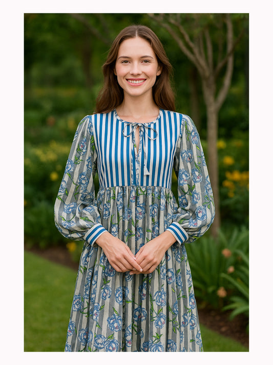 Cotton Dress, Indian Block Print Dress